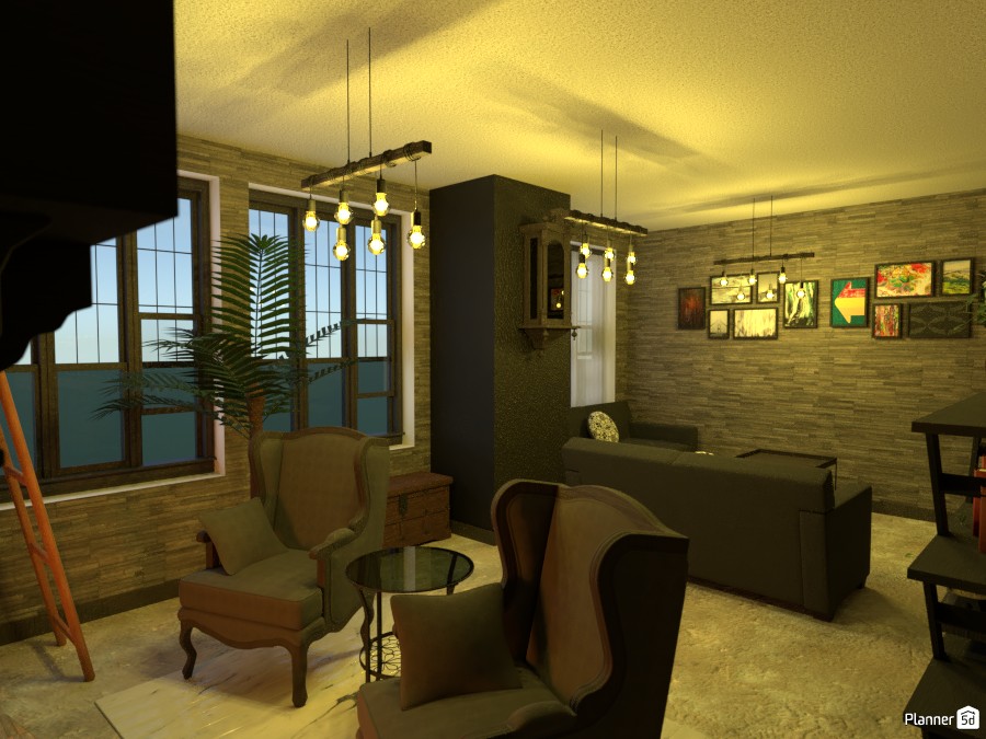 Living room with fireplace #3496662 by Megan