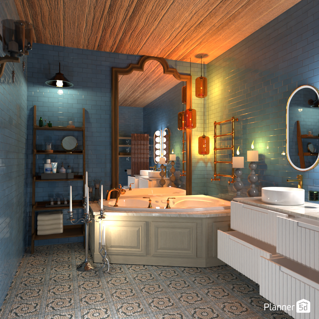 Bath with candles #19237020 by Editors Choice