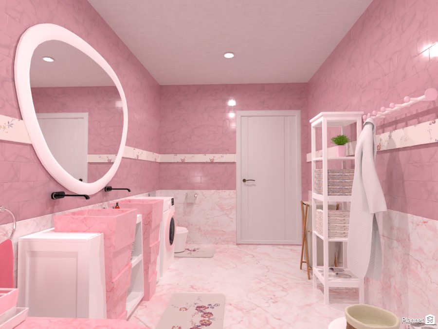 Pastel bathroom: "Pink dream" #4066599 by Gabes