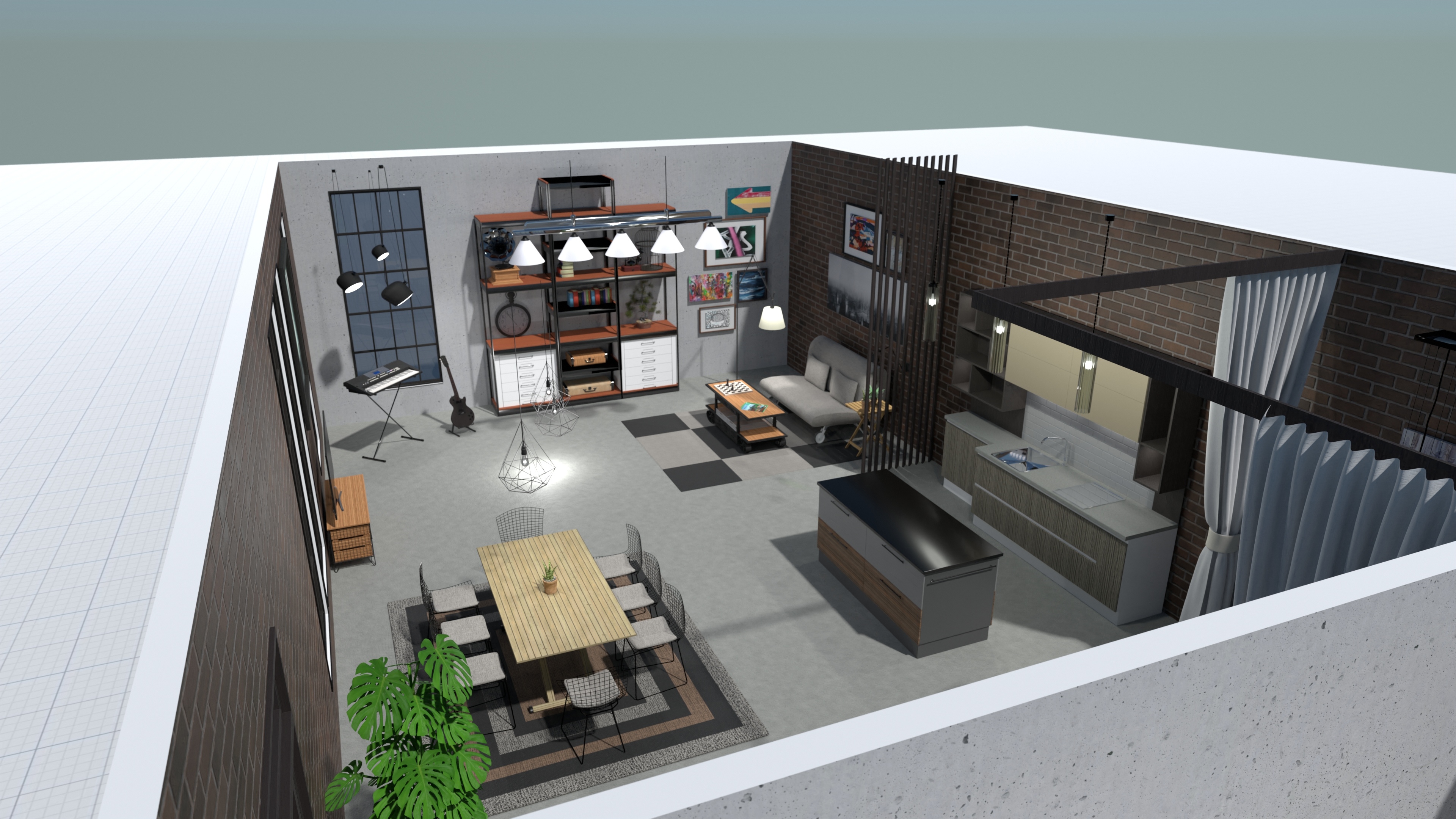 Industrial Loft #23429515 by Alina
