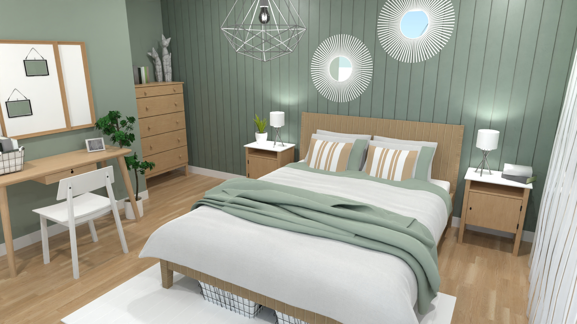 Green Bedroom #11386644 by Gabija