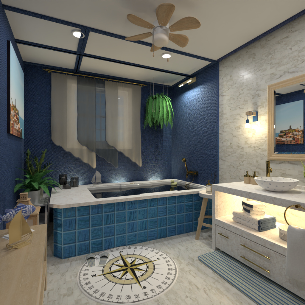 Nautical bathroom #12255661 by Editors Choice