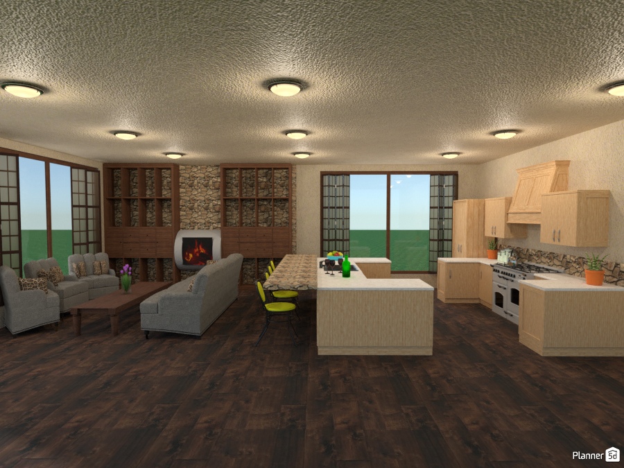 brick accent wall w shutters #1991405 by Joy Suiter