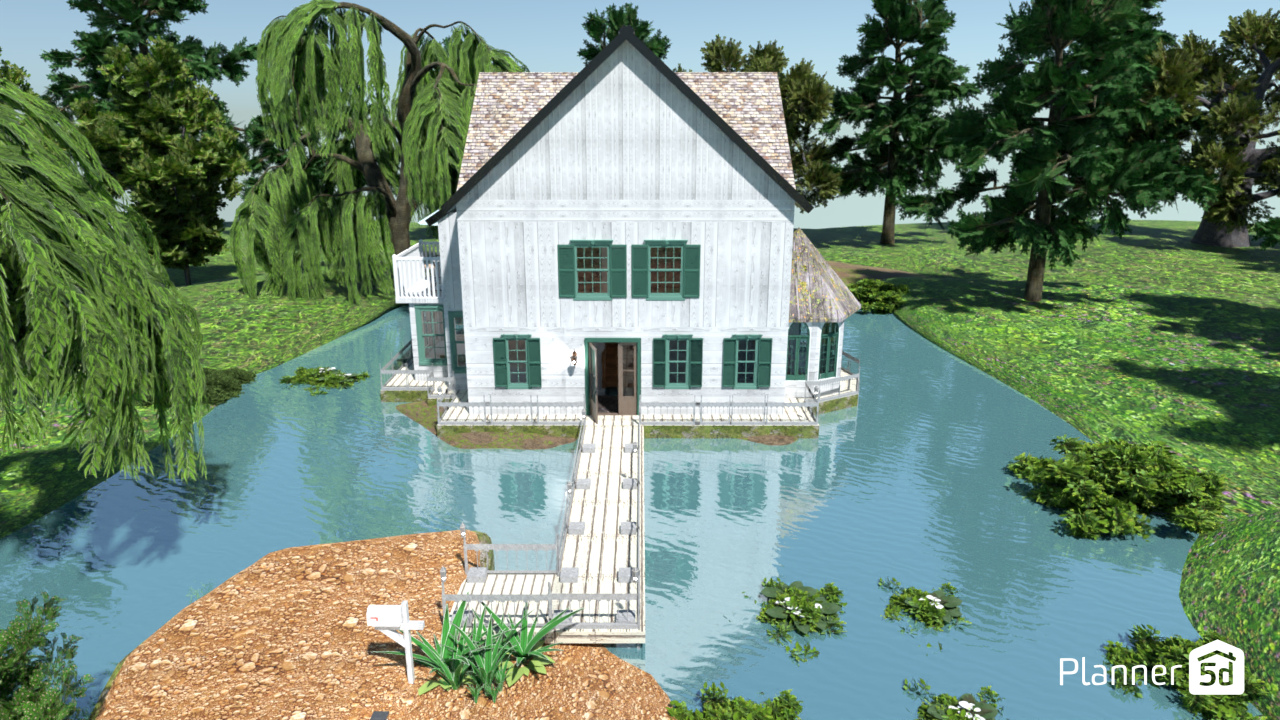 Pretty house on the lake #13701367 by MDesigns