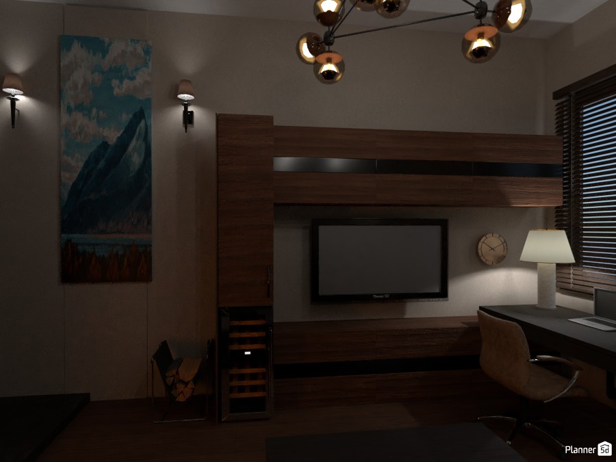 Мужской кабинет с камином #3227699 by Ольга