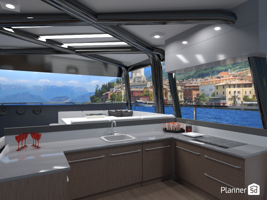 Luxury Yatch Kitchen in Garda Lake #9095321 by Ely Bnd