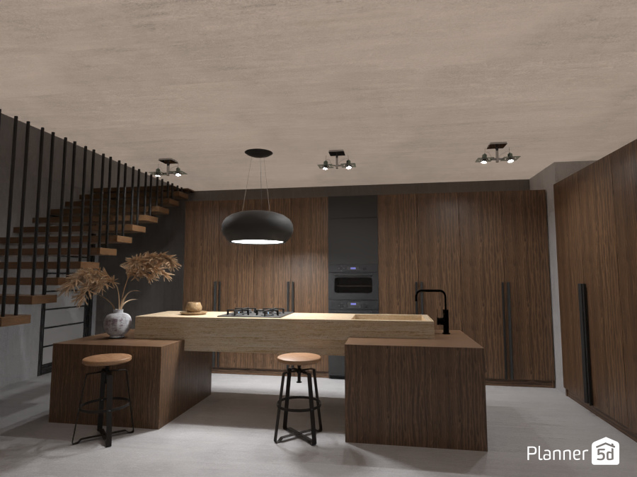 WABISABI STYLE Kitchen Free Online Design 3D House Ideas by