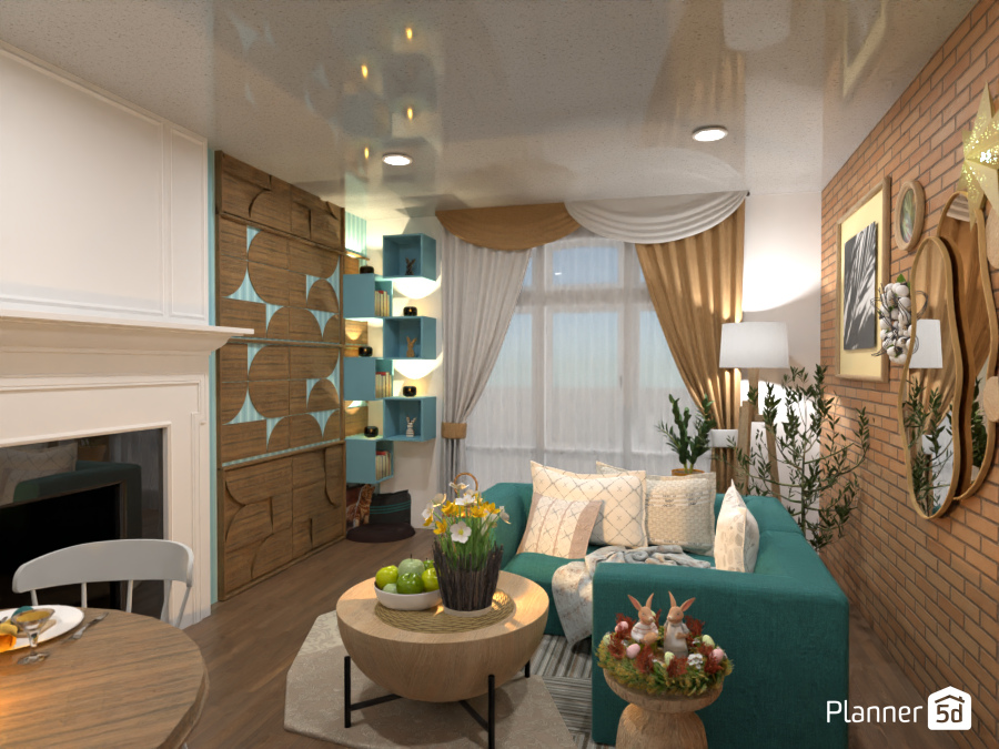 Гостиная в весенних цветах #12383715 by Кирилл