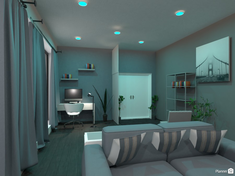 Work place and living room #3845685 by Huzaifah Al-Quraishi