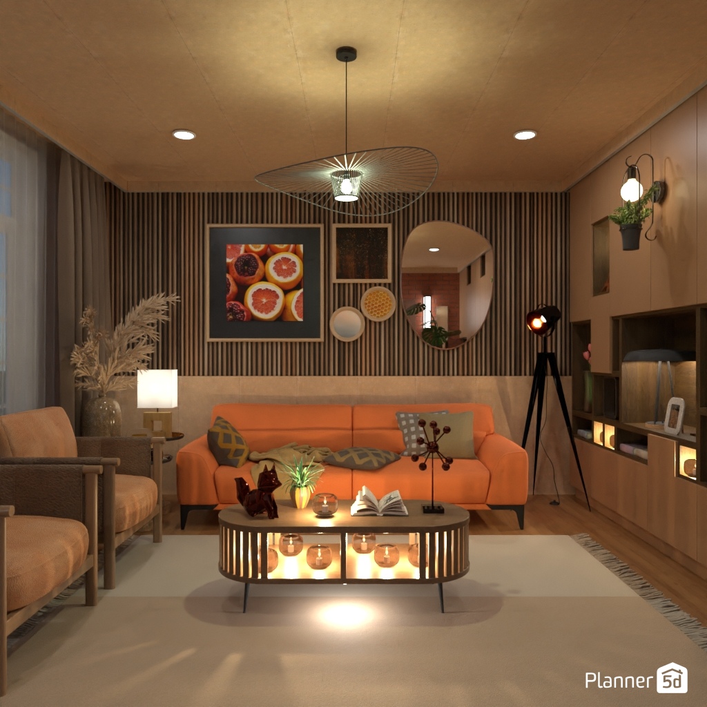 Orange sofa #24691936 by Editors Choice