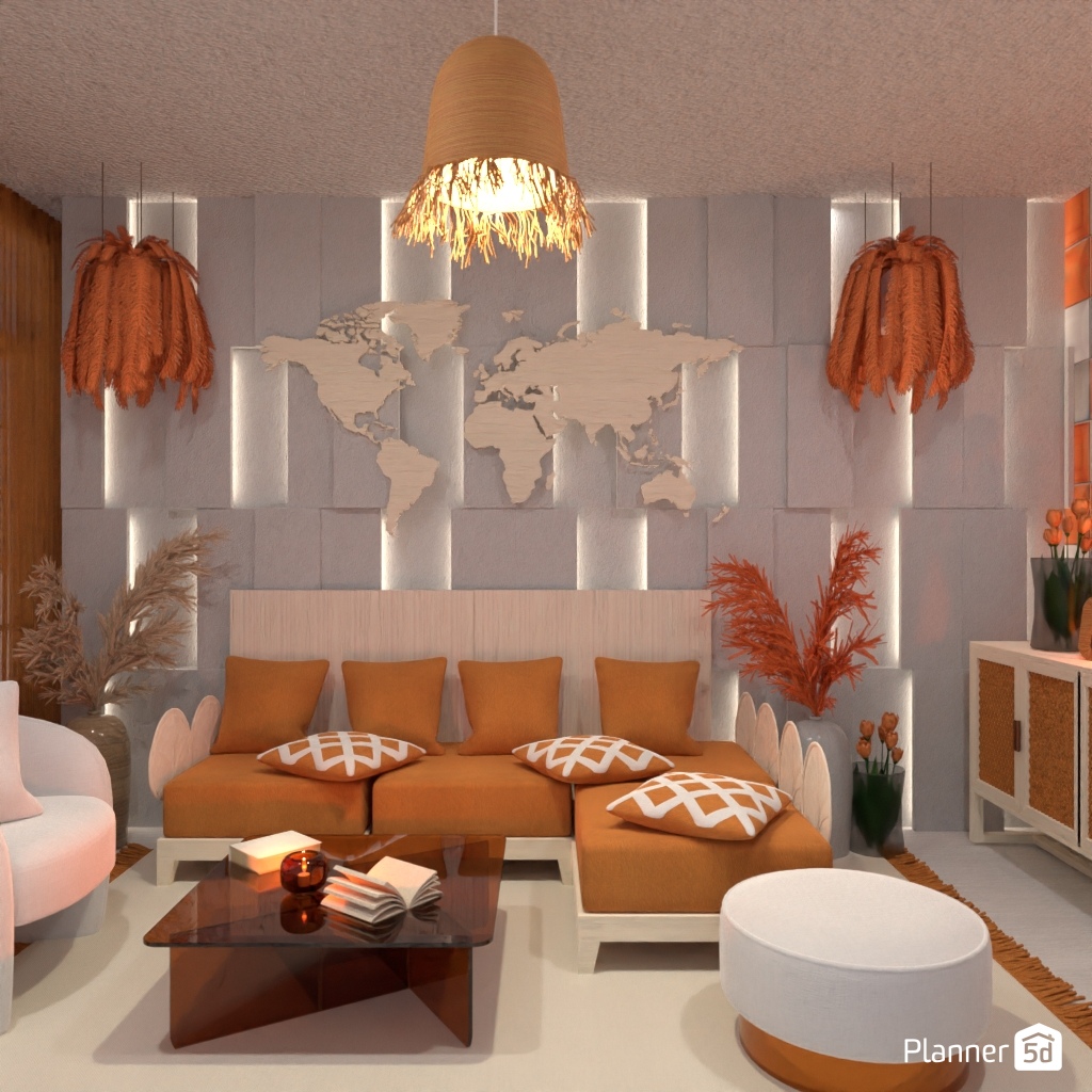 Orange sofa #24649688 by Editors Choice