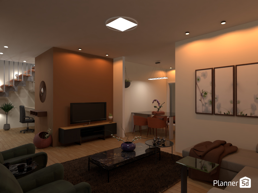 Sala de tv integrada #6579086 by Mariana Mendonça Godoy