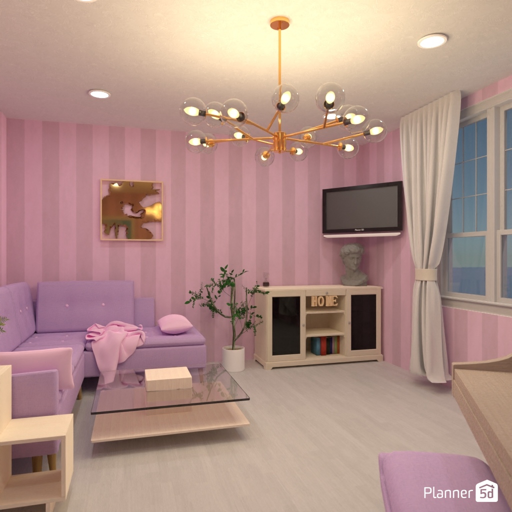 Bubble gum interior - Free Online Design | 3D House Ideas - by Planner 5D