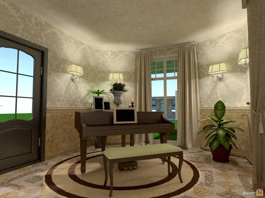 Music room: view #1 #959761 by Micaela Maccaferri