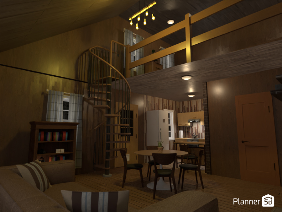 Log Cabin interior #12786211 by Javier Deleon