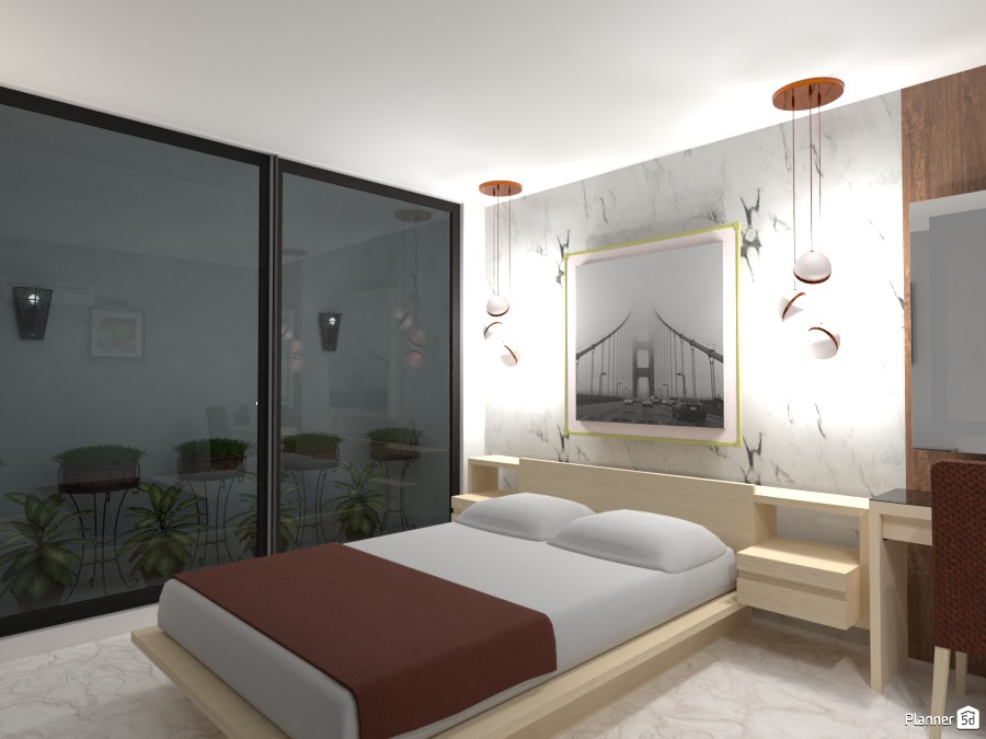 Bedroom with large windows 3879848 by Elsa Loekito image