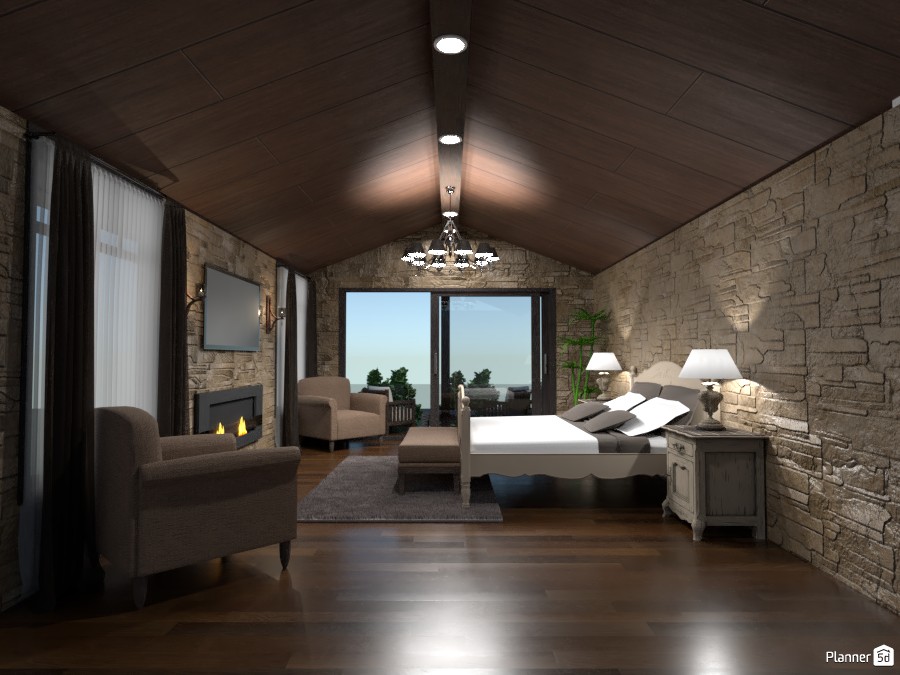 Rustic Bedroom #3246008 Por SG Architecture