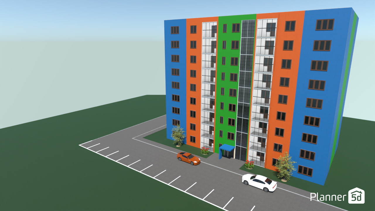 Russian apartment building #12960347 by Многоквартирные дома