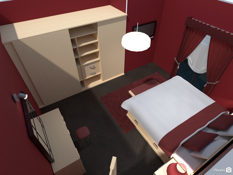 Red Bedroom #2228203 by Mohimen Atrees