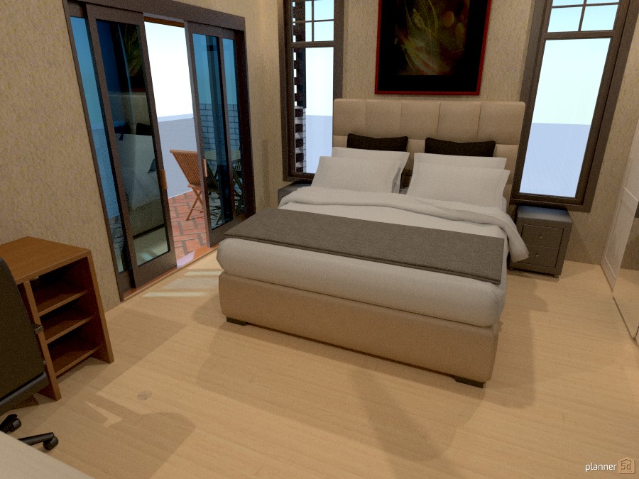 bedroom with balcony 1188851 by Monty image