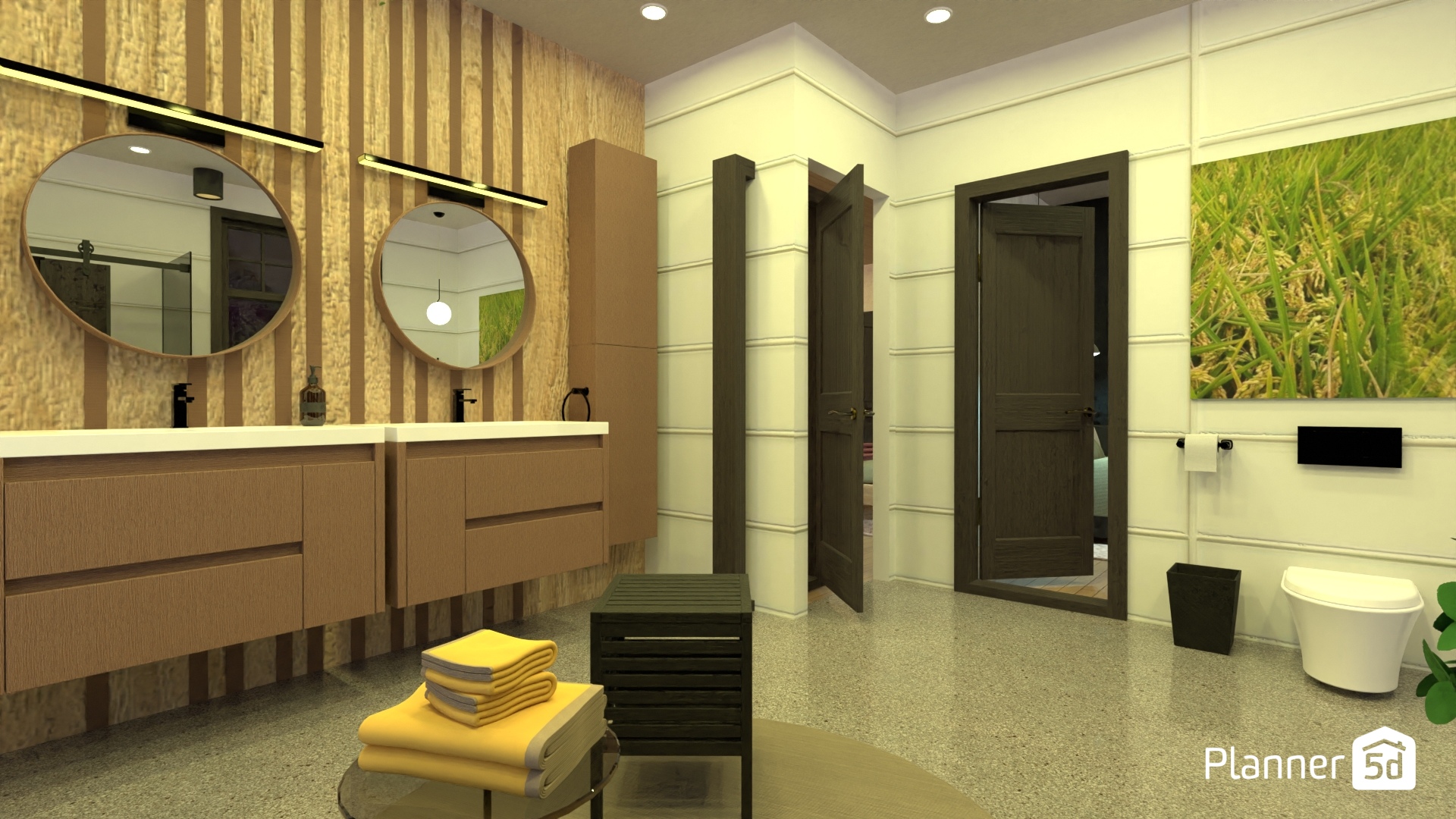 baño moderno con textura vertical #31529996 by Yolanda Infante Garrido