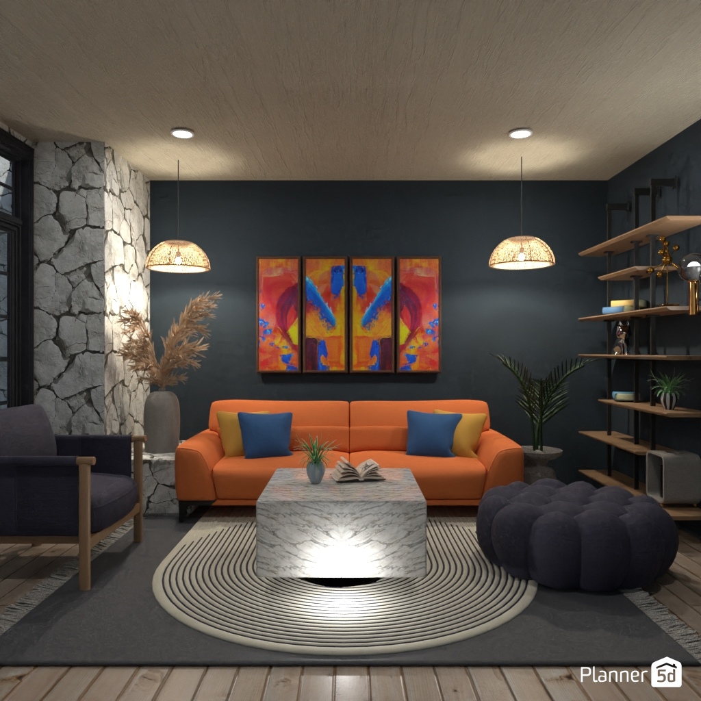 Orange sofa #24674672 by Editors Choice