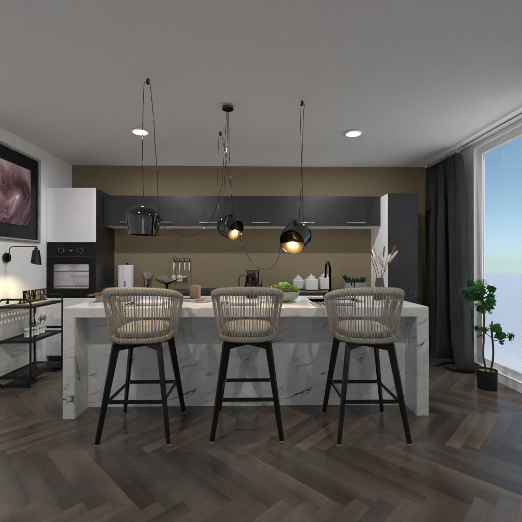 Brown and White Kitchen #11519816 by Editors Choice
