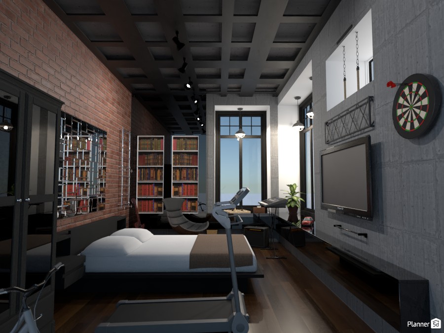 Industrial style bedroom #3286260 by RLO