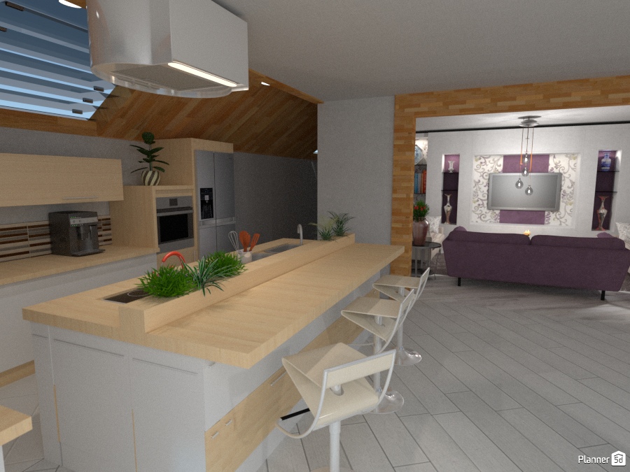 Cucina + Living in Villa #1620183 by Micaela Maccaferri