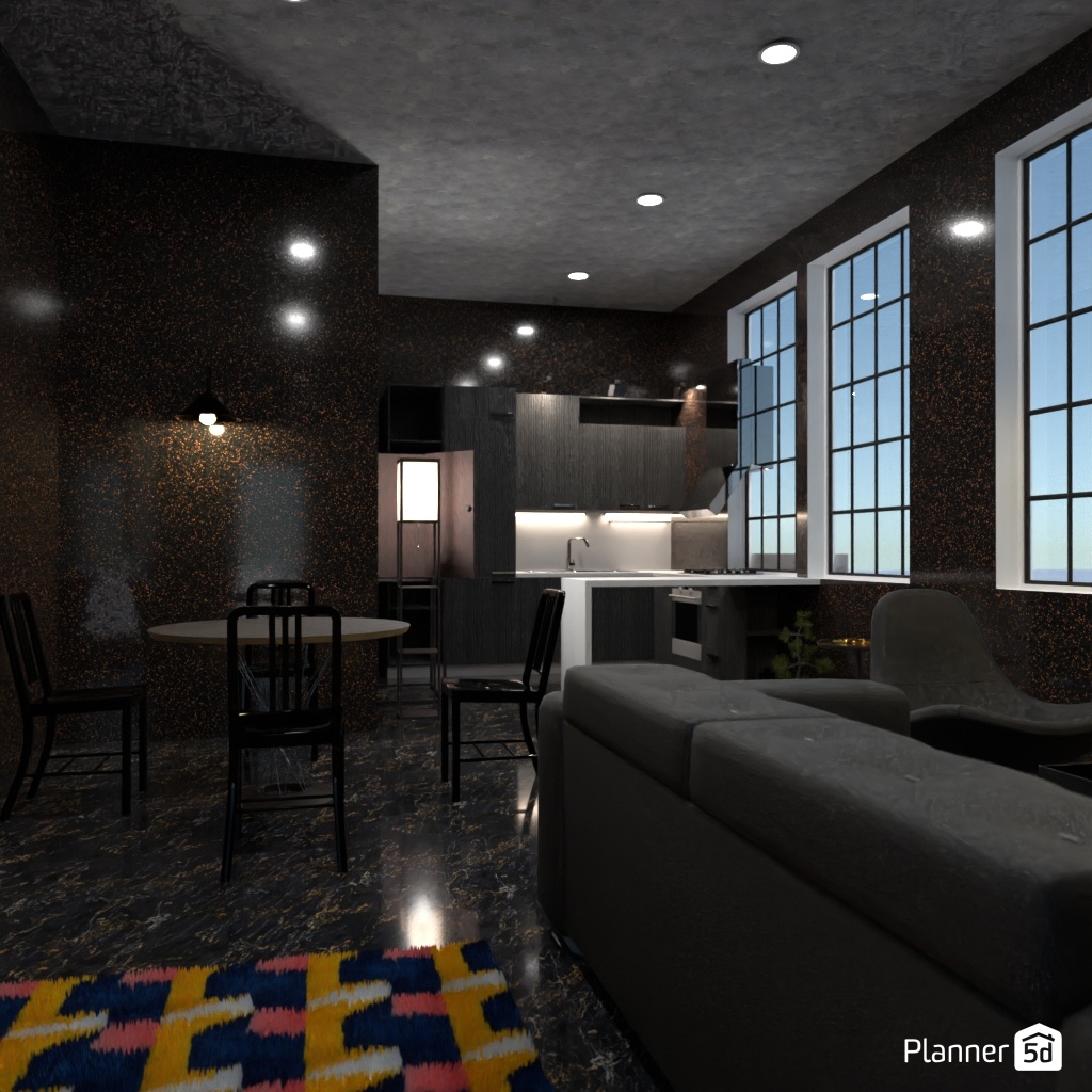 LOFT interior style - Free Online Design | 3D House Ideas - by Planner 5D