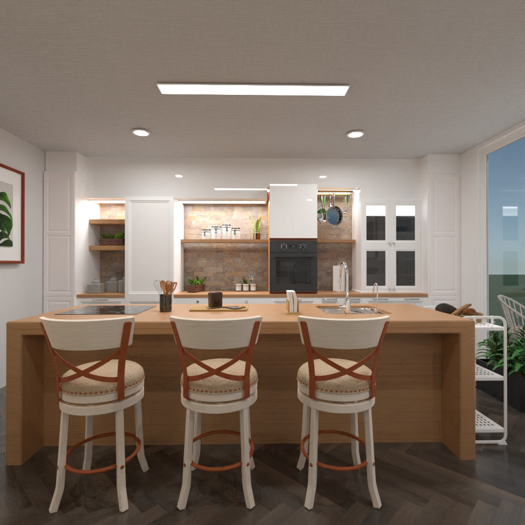 Brown and white kitchen #11493408 by Editors Choice