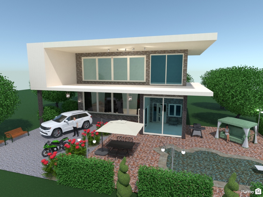 Exterior design - Free Online Design | 3D House Ideas - Abigail ...