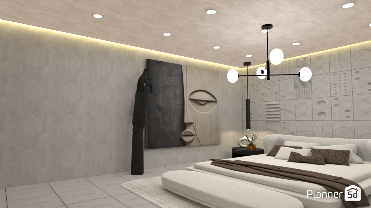 Master bedroom design #23950087 by CREPESA Design