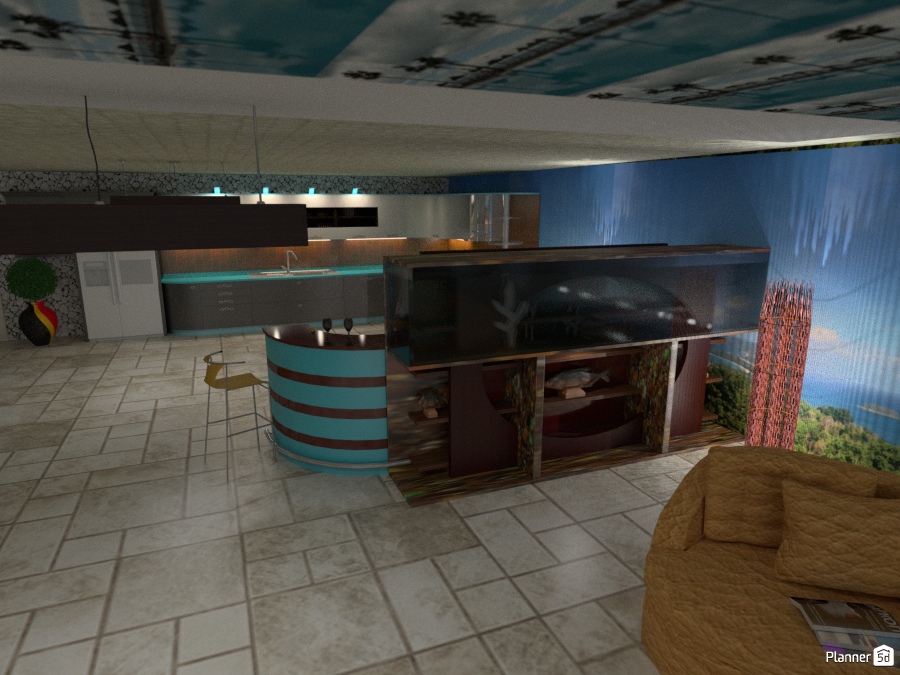 Open space living room -kitchen #1552833 by Didi