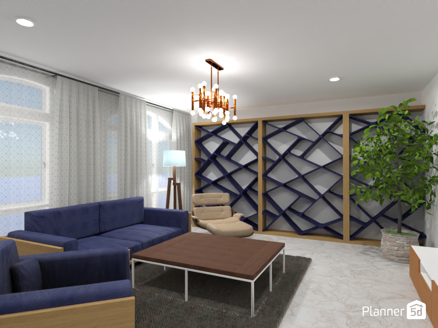 White blue living room #7429622 by Born to be Wild