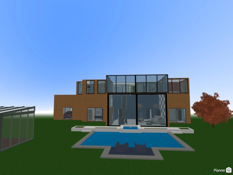 my nice big modern wood house #93957 by musti