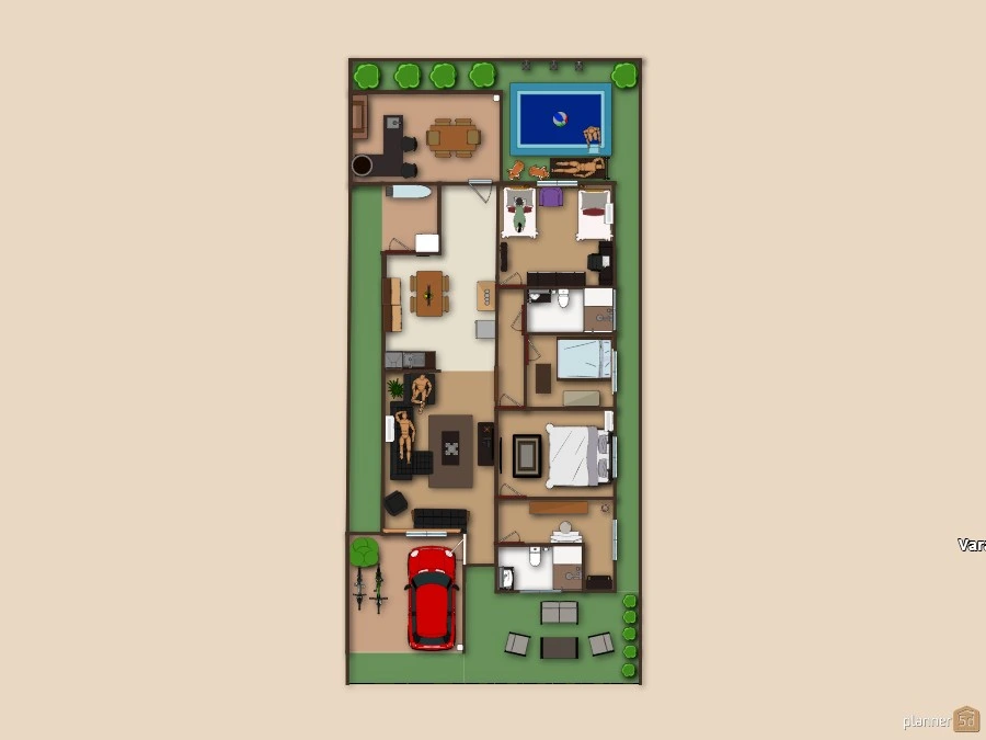 Casa de 3 quartoss #2906060 by May