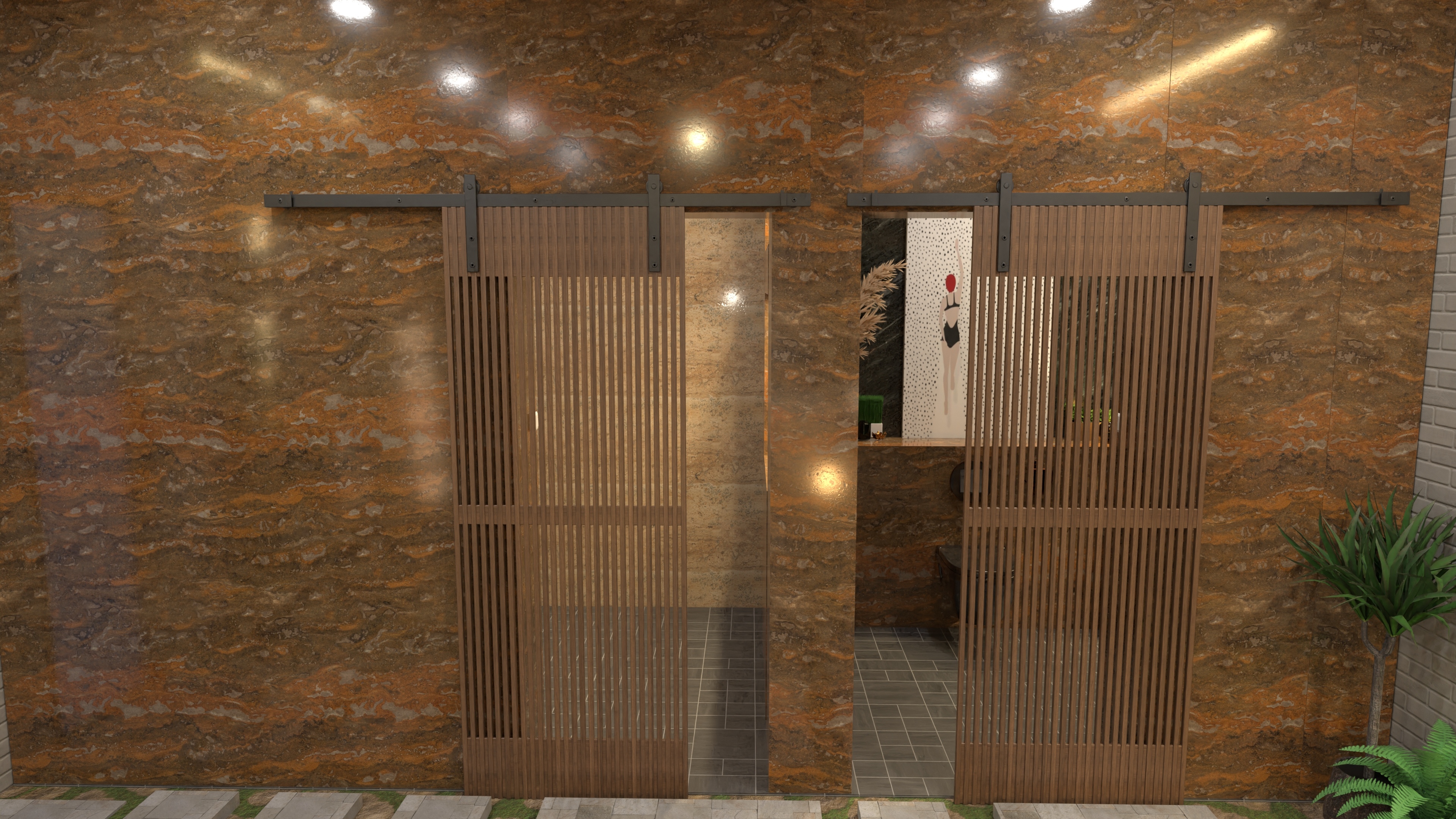 Modern Biophilic Bathroom #23556598 by ZACKY DESIGNER