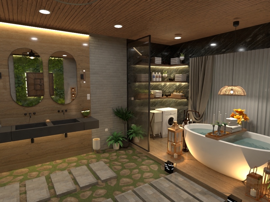 Modern Biophilic Bathroom #14802559 by ZACKY DESIGNER