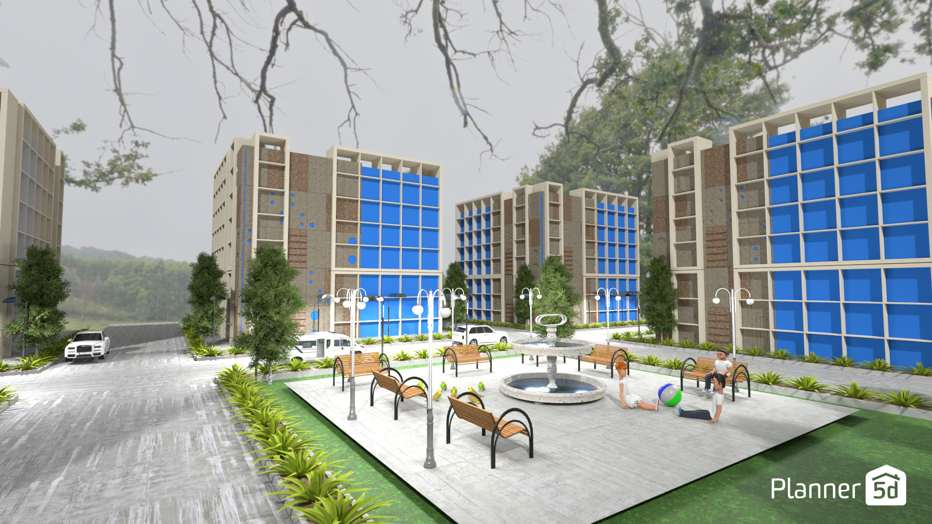 Parque en ciudad #17333291 by Carturo