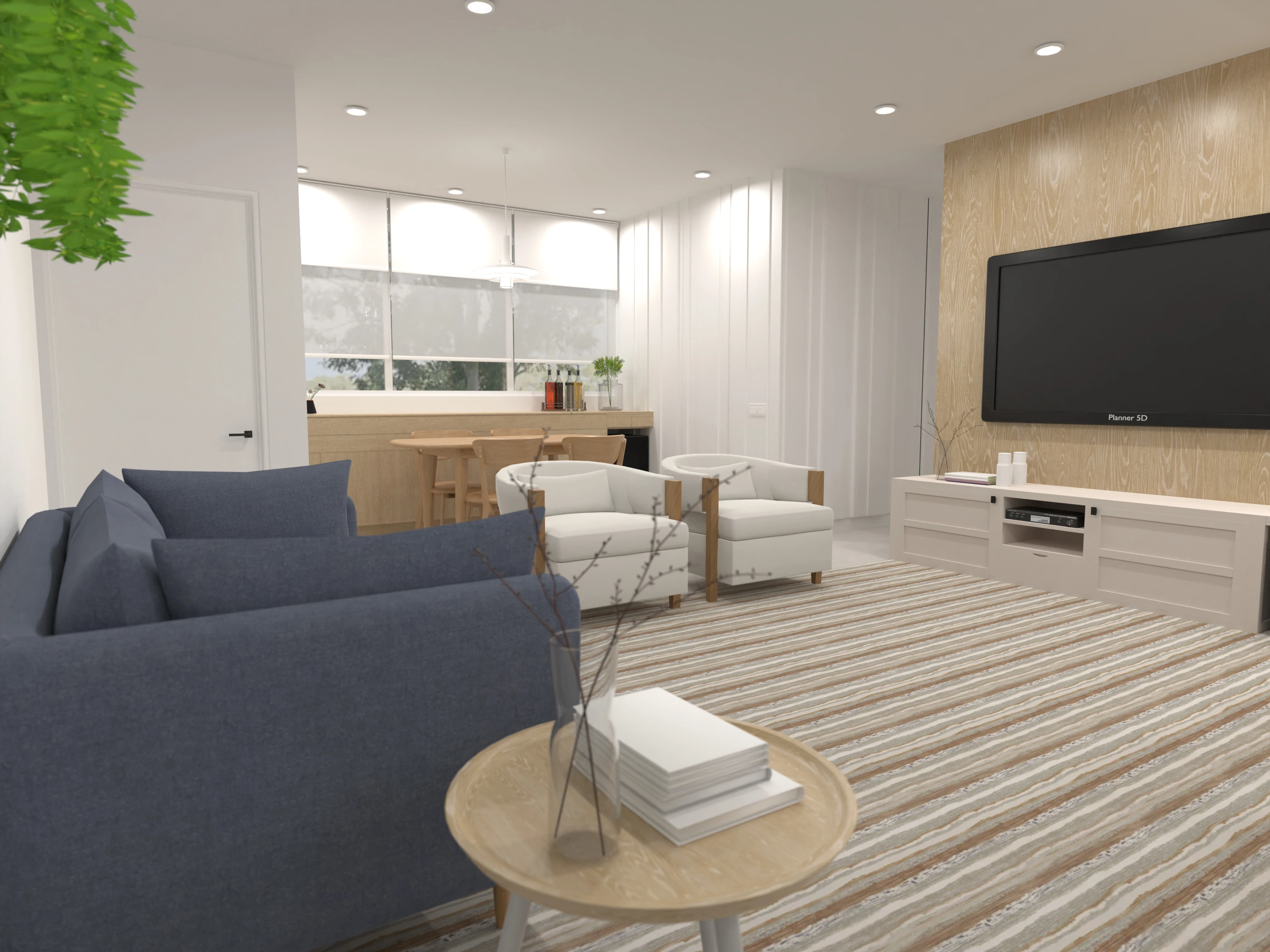 Living Room + Integrated Kitchen #146900 by Helena Dinis Interiores