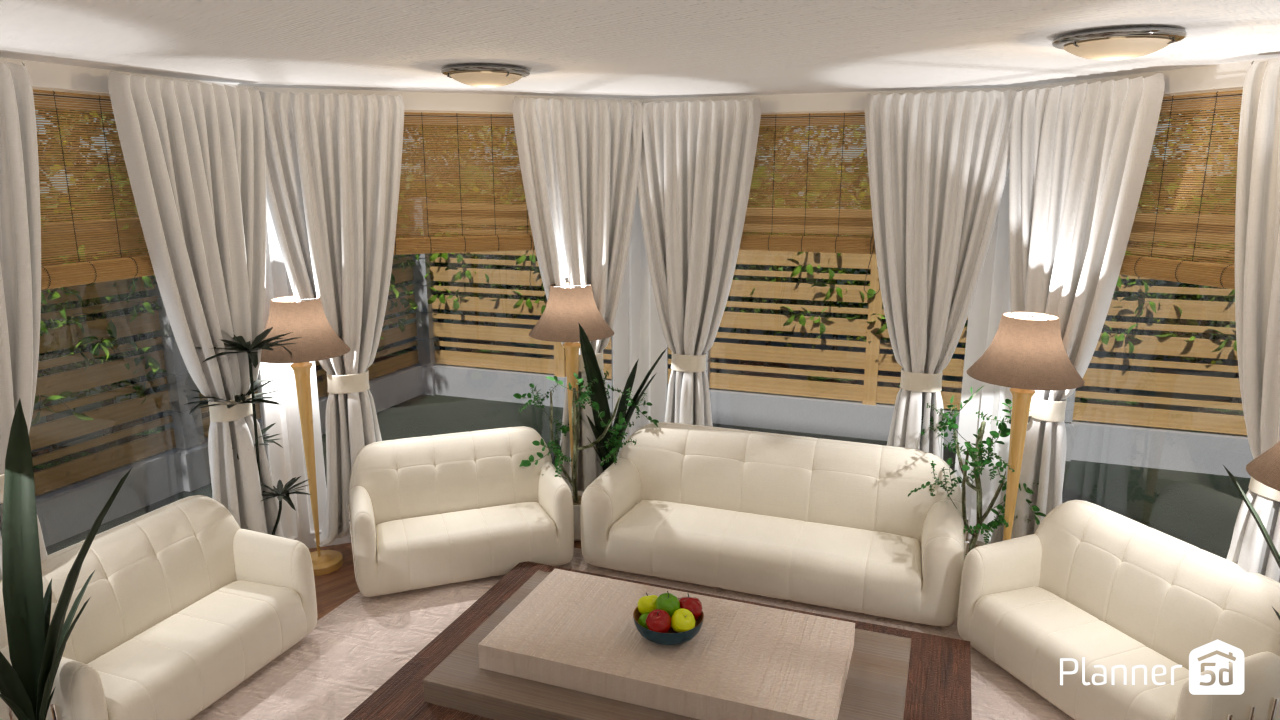 Bright octagonal living room 13982335 by Dream_Hope image