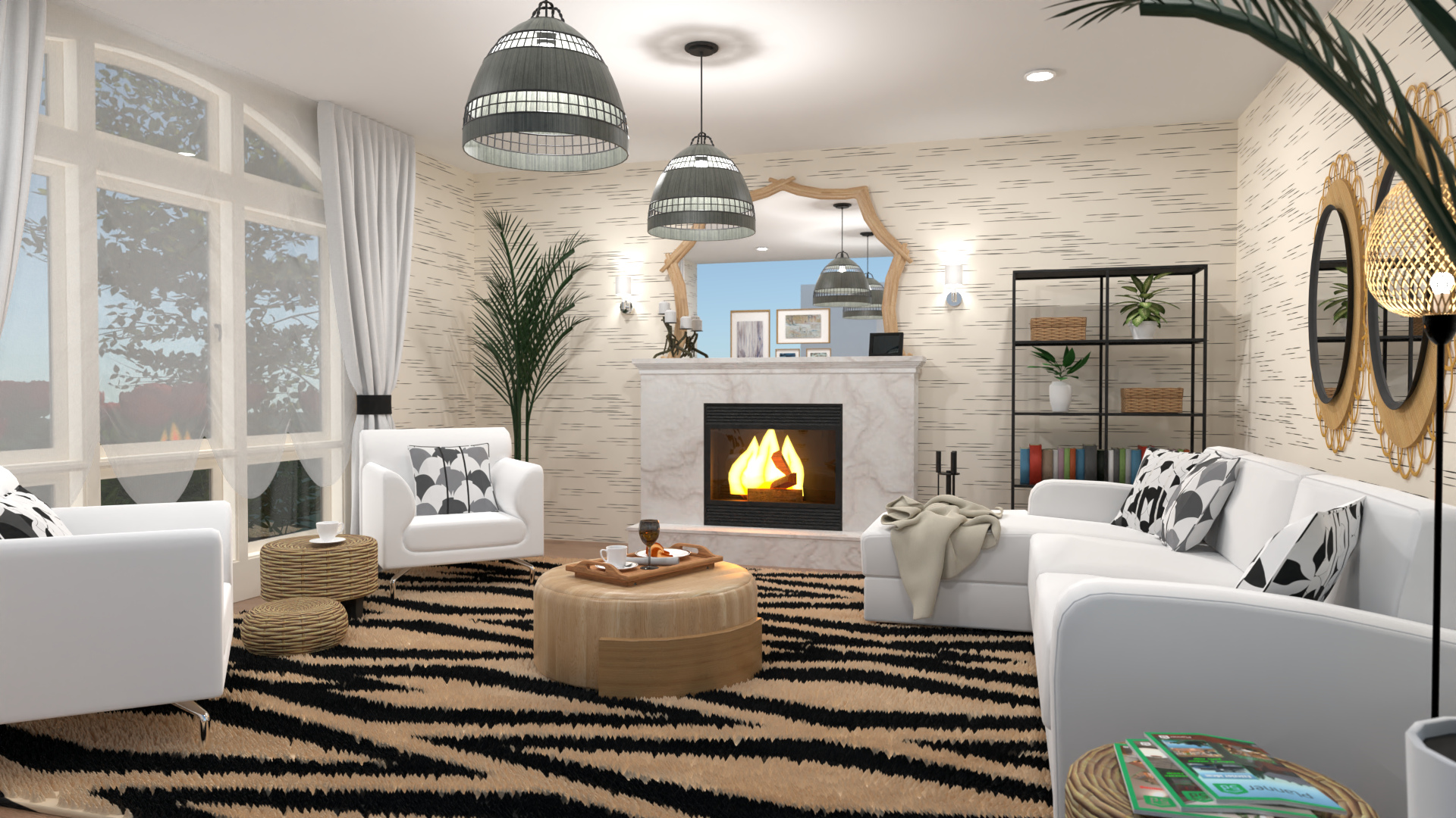 Light color living room Free Online Design 3D Living Room Floor
