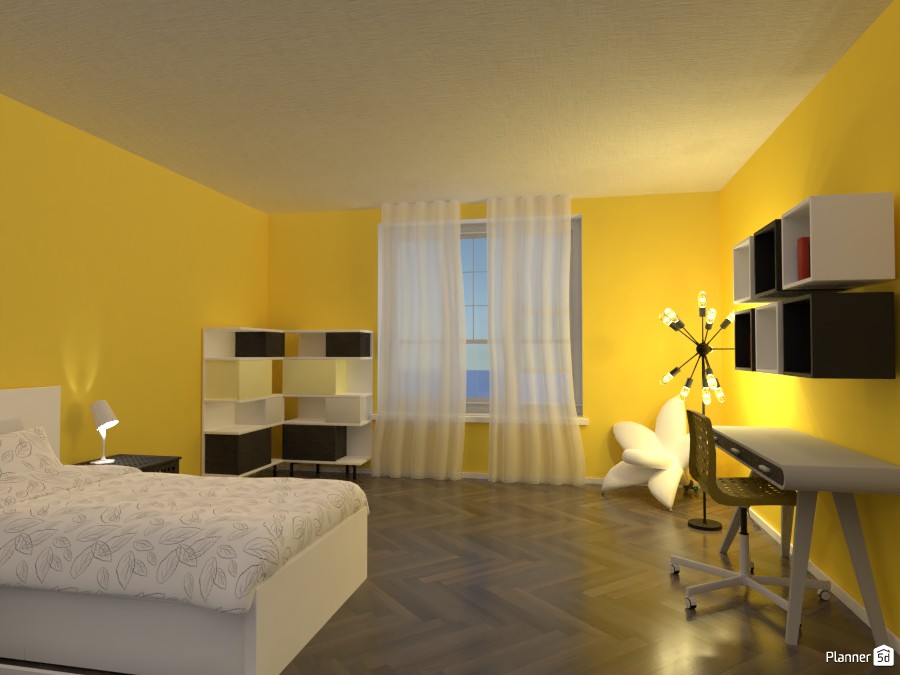 Minimalist yellow bedroom 3671219 by anna image