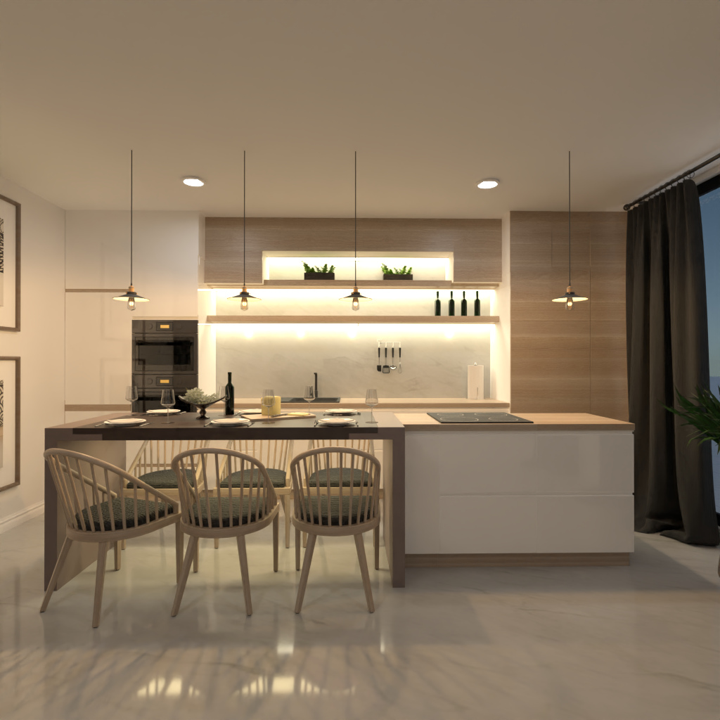 Brown and White Kitchen #11528208 by Editors Choice