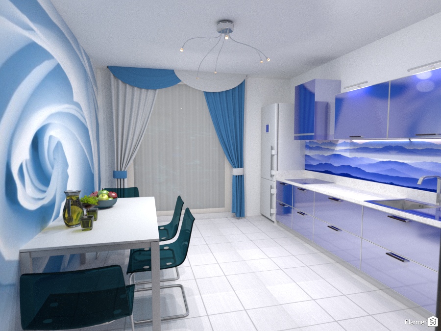 Кухня в синих тонах 1574864 by Milena image