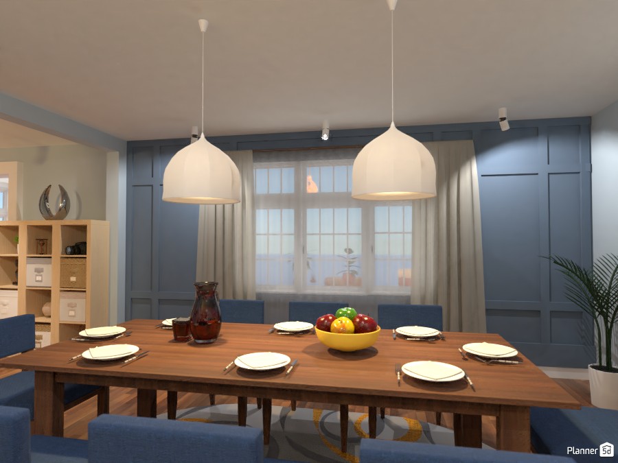 Dark blue dining #3824327 by Anonymous