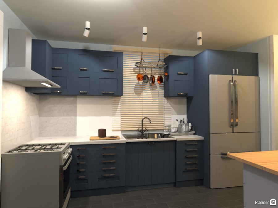 Dark blue cabinet looks so nice #3824330 by Anonymous