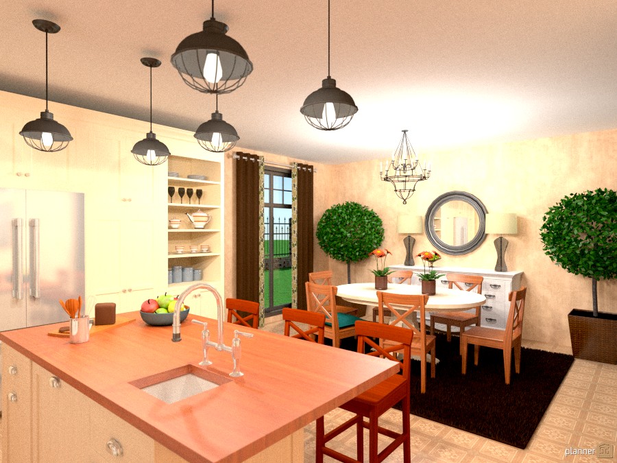 Кухня-столовая в загородном доме #958141 by Ольга