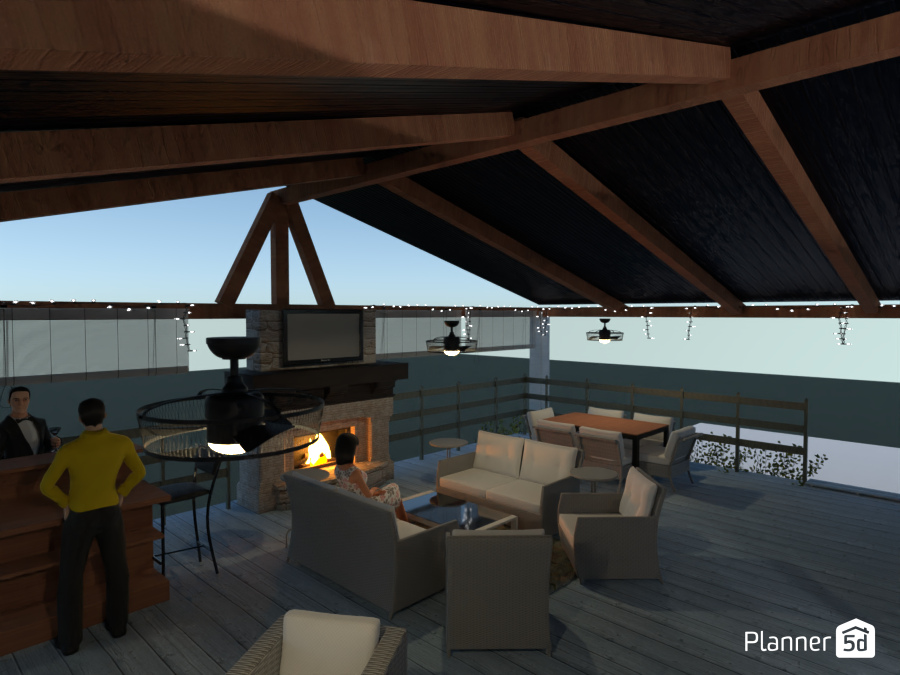 Deck With Fireplace 9594992 by De Anna Thompson image